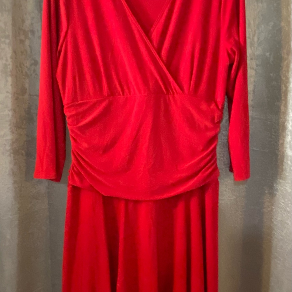 Chic Long Sleeve Red Dress